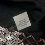 Sabine Metallic Gold Mosaic Sequin Mini Party Dress Medium NEW Spaghetti Straps Black Photo 7