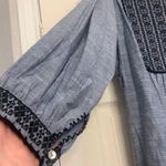 Sister Mary Women’s Blue Embroidered Mexican Style Small Blouse. 2792 Photo 1