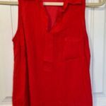 Splendid Cranberry collared sleeveless blouse pocket super soft Large Photo 8