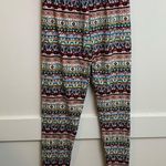 USA Brand Multicolor Abstract Design Leggings Pink Size M Photo 1