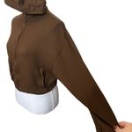 Monrow Full Zip Up Hoodie Sweatshirt Chocolate Brown Women’s Size Small Photo 6