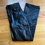 Abercrombie & Fitch 90s straight ultra high rise black faux leather pants sz 26 Photo 0