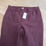 J Jill Ponte Slim Leg Burgundy Checkered Pants Red Size undefined Photo 1