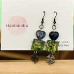 Handmade Artisan Heart Lucky Clove Earrings Photo 0