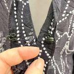 Citron Santa Monica Crinkle Embroidered Cut Out Topper Jacket size Large Petite Blue Photo 3