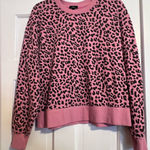 Rails #168  PINK ANIMAL PRINT CREWNECK SWEATSHIRT SIZE LARGE Photo 0