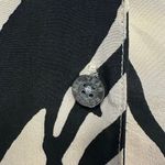 AYR  Pool Boy Shirt Black Cream Palapa Print Silk Blend Short Sleeve Button Down Photo 4