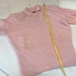 Vintage Fia Italia 1980s Angora Pink Collared Sweater with Lambswool Large Photo 11