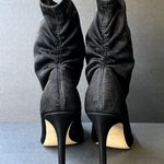 Badgley Mischka Jewel Sock Style Stiletto Booties 6.5 Black Shimmer Photo 5