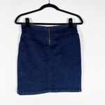 RTA Cotton Stretch Asymmetrical Zipper Detail Tulip Hem Mini Denim Jean Skirt 4 Photo 3