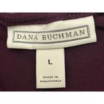 Dana Buchman Womens L Burgundy Long Sleeve‎ V-Neck Blouse Minimalist Office Business Casual Photo 2