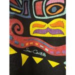 Hanes Vtg 90's Susan Costello Sweatshirt XL Black Totem Pole Aztec Indian Pop Art Photo 3