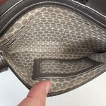 Brighton  Crossbody Bag Metallic Leather Patent Gray Slim Flap Purse Organizer Photo 2