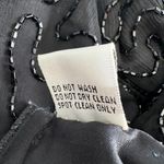 Kazar Black Silk Vintage Beaded Short Sleeve Mini Cocktal Dress Size Large Photo 7