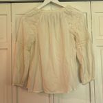 Old Navy  cut work eyelet white tie neck blouse small Photo 5