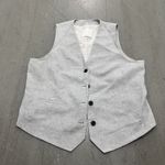 MNG Womens XXL Gray Linen Blend Sleeveless Vest Career Officewear CorpCore Style Size undefined Photo 0