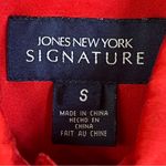 Jones New York  Signature Size Small Red Snap Front Long Sleeve Jacket Photo 6