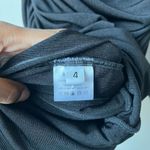 Aliette Black Ruched Bodycon Cut Out Mock Neck Long Sleeve Mini Dress Size 4 Black Photo 8