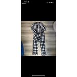 Born Women's Pajama Set Black White Buffalo Check Button Up Pants Size L Size L Photo 5