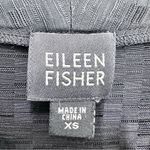 Eileen Fisher Black Silk Linen Blend Shawl Collar Popover Blouse Size XS Photo 1