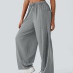 Halara  Palazzo Teal Wide-Leg Pants Photo 3