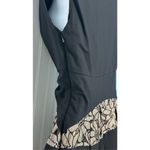 Anthropologie Eva Franco Laced‎ Strata Fit and Flare Pleated Dress Black Cream 2 Photo 9