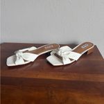 Dune London  Laizes White Leather Slide Sandals Womens 39 Square Toe Knotted Bow Photo 2