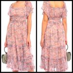 Anthropologie  Love the Label Boho Waterlily Floral Ruffle Midi Dress Photo 10
