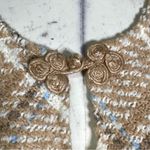 Boyne Valley Weavers Poncho Cape Sweater Ireland Made Fringed Alpaca Plaid‎ OS Tan Size undefined Photo 4