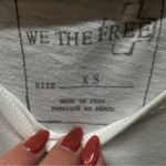 We The Free Free People  White Short Sleeve Ruffled Hem Tunic Top Oversized XS Photo 2