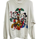 Disney Vintage 90s Mickey Minnie Goofy Pluto Christmas Sweater Holiday Crewneck Photo 0