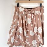For Love Lemon Womens Skirt Beige Sweet Jane Floral Wrap Mini Cottagecore Large Brown Photo 4