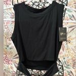 YoungLA Women’s Black Cropped Cutout Sleeveless Tank Top Stretchy Small Photo 0