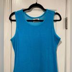 NWOT Metropolitan Size M Bright Blue Terry Cloth Tank Sun Dress Coverup Pockets Size M Photo 1