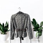 Sandro  Womens Black Animal Striped Blazer Jacket XL Photo 1