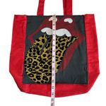 Via Penny Lane Reworked Apparel | The Rolling Stones Red Canvas Tote Bag OS Photo 3