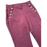 White House | Black Market Jolie Button Straight Luxe Stretch Pants Port Size 12 Photo 9