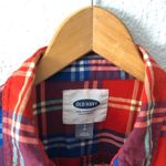 Old Navy Blue & Red Plaid Button Down Shirt Photo 1