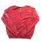 Billabong Cropped Sweatshirt Crew Neck Distressed Red Rebel Gypsy Size S Photo 1