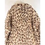 Show Me Your Mumu Women Jacket Brown Cordelia Leopard Faux Fleece Full Zip Large Photo 9