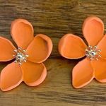 Accessory, concierge, ceramic floral, petal earrings Orange Photo 0