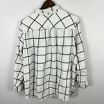 Lands' End  Flannel Shirt 20W White Black Plaid Button‎ Front Cotton Cozy Preppy Photo 1