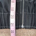Line and Dot Line +‎ Dot Womens Check Print Full Zip Long Sleeve Bomber Jacket Black Small Photo 8