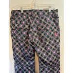Betty Rides Women's Medium Pink Black Blue Ski Snowboarding Snow Pants Pockets Photo 10