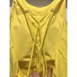 Fabletics Athletic Tank Top Women's Size Large Yellow High Neck Active Shelf Bra Photo 2