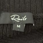 Rails Tessa Black & Ivory Striped Pullover 1/4 Zip High Neck Sweater Photo 2