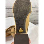 Bettye Muller Women's Tan Suede Gold Buckle Sandals Size 7.5 Photo 6
