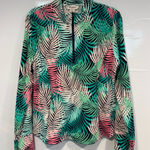 Tommy Bahama Blue and Pink Leaf Print Shirt Photo 0