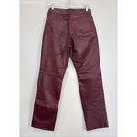 WhetBlu Burgandy/Red Vintage High Waisted Leather Pants Photo 6