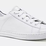 Coach Porter Lace Up Sneakers in White & Navy Photo 0
